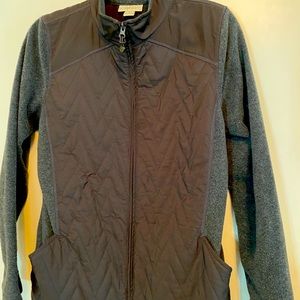 Gray Fleece jacket, quilted detail on front. Very warm